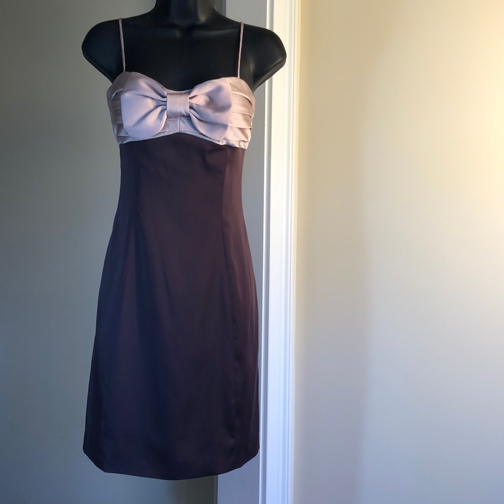 MAX AND CLEO sz 2 eggplant and blush dress